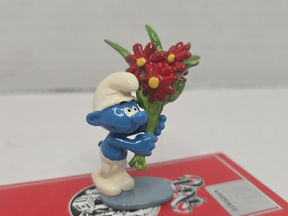 Pixi Mini, Lover Smurf holding a bouquetin Box with numbered COA from France